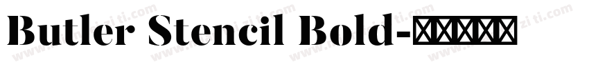 Butler Stencil Bold字体转换